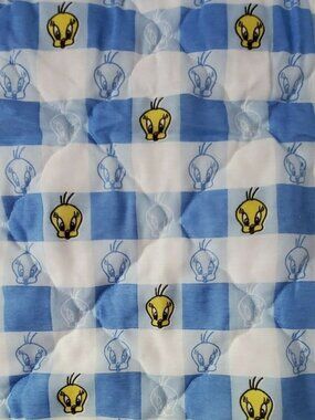 Looney Tunes Tweety Bird Comforter Blanket Blue 38.5 x 57 Warner Bros Vintage